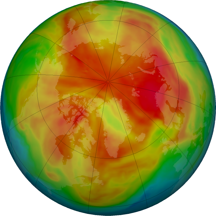 Arctic ozone map for 10 March 2023